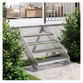 vidaXL Gitterroststufe 80x24x7 cm Verzinkter Stahl