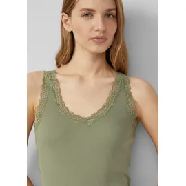s.Oliver Geripptes Tanktop mit Spitze - 42