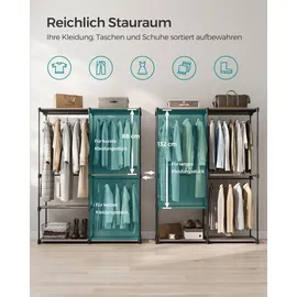 Songmics Garderobenständer offen 138 x 43 x 182 cm Braun