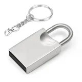 LEIZHAN USB 3.0 Flash Drive, Mini-USB-Flash-Laufwerk, USB-Flash-Laufwerk fürs Auto, USB-Flash-Laufwerk mit Schlüsselanhänger für PC, Laptop usw.(64 GB, Silberne Schlösser)