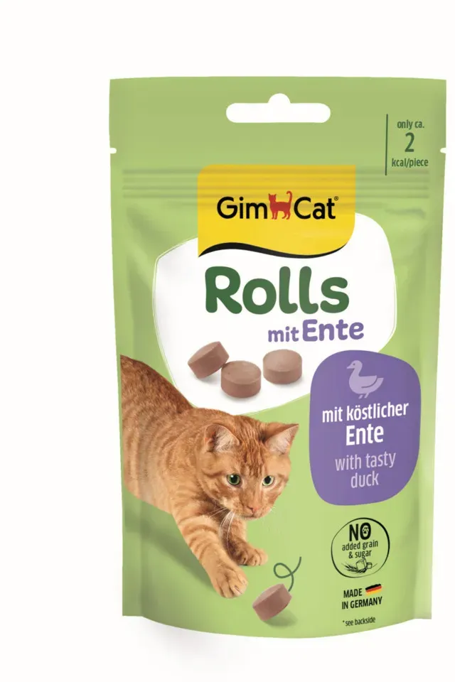 GimCat Rolls Katzen-Snack Ente 40g