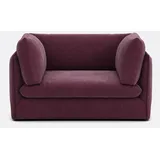 Xl-sesselelement Malo, Für Modulares Sofa, Aus Strukturgewebe Pflaume