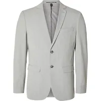 Selected Slim Fit 2-Knopf-Sakko mit Pattentaschen, Hellgrau, 48