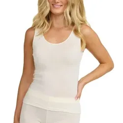Damella Wool And Silk Tank Top Vanille Wolle 38 Damen