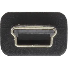 InLine USB 2.0 Mini-Kabel, USB A Stecker an Mini-B Stecker (5pol.), schwarz, 0,5m