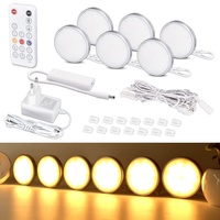 WOBANE LED Unterbauleuchte Küche,6er Schrankleuchten LED Dimmbar,Heller LED Vitrinenbeleuchtung mit Fernbedienung,küchenbeleuchtung für Küche,Schrank,Regale,2700K Warmweiß,168 LEDs,Timing