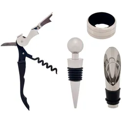 San Ignacio KINVARA - Set mit 4 Weinaccessoires aus Edelstahl