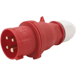 16 Ampere CEE Steckverbinder 4-polig (3P+PE) Stift, Kodierung 6h feuerrot RAL 3000 380/415V Frequenz 50 und 60Hz - 1 Stück