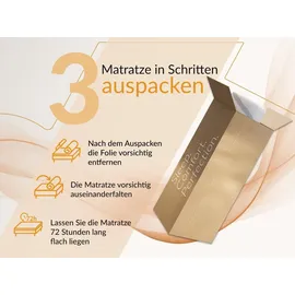 mks möbel Polsterbett GOLD 5 CLASSIC 140/200 - Braun Velvet - Multipocket-Matratze