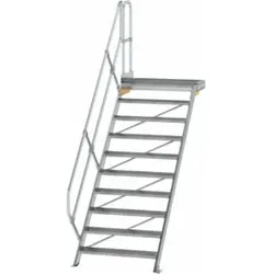 MUNK Aluminium-Treppe Plattform 45° 10 Stufen