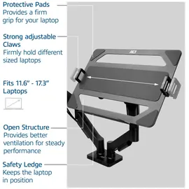 Act Universal laptop tray for monitor arms, AC8346