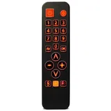 FeinTech FeinControl Universal-Fernbedienung (Infrarot-Lernfunktion, beleuchtete Tasten) schwarz