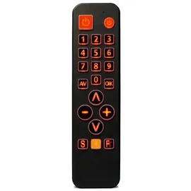 FeinTech FeinControl Universal-Fernbedienung (Infrarot-Lernfunktion, beleuchtete Tasten) schwarz