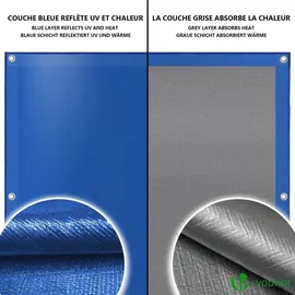 VOUNOT Poolabdeckung Blau 6X12 m