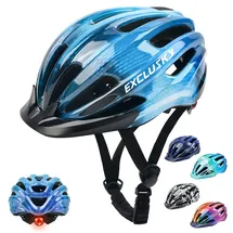 Exclusky Fahrradhelm Kinder Jungen 50-57CM Kinder Fahrradhelm mit Licht Kinder Fahrradhelm mit Visier Fahrradhelm Mädchen Mehrere Belüftung Helm Kinder 5-13 Jahre