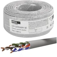 EMOS - UTP CAT 5e, PVC - CAT5e-Patchkabel UTP - CCA-Draht - Gigabit LAN Kabel - ungeschirmtes Ethernet Kabel - für Innenbereich