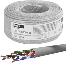 EMOS - UTP CAT 5e, PVC - CAT5e-Patchkabel UTP - CCA-Draht - Gigabit LAN Kabel - ungeschirmtes Ethernet Kabel - für Innenbereich