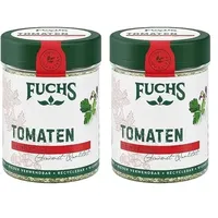 Fuchs Gewürze - Tomaten Gewürz - Gewürzsalz für Tomatenbrot, Frühstücksei oder Steak - natürliche Zutaten - 90 g in wiederverwendbarer, recyclebarer Dose (Packung mit 2)
