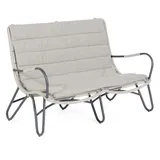 Sonnenpartner Loungesofa Charité silbergrau Relaxsessel Garten-Sofa Alu/Polyrope