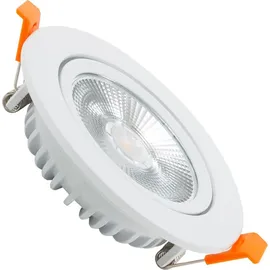 LEDKIA LED Einbaustrahler 10W Rund COB CRI90 Slim Ausschnitt Ø Ø90 mm No Flicker, 4000K Neutralweiß | Weiß