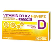 Hevert-Arzneimittel Vitamin D3 K2 Hevert+Calcium U.magnes.2000 IE