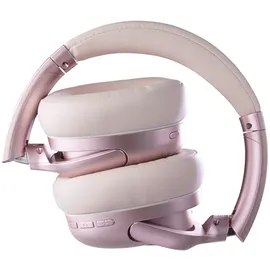 Intenso O400HA Over-Ear Kopfhörer - Hybrid Active Noise Cancelling, bis zu 75 Stunden Laufzeit und Bluetooth 5.3, mit Musikmodus, Transparency Modus und schneller Ladezeit, rosa