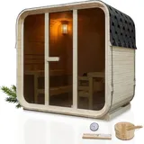 Artsauna Fasssauna Fjora 9 kW Ofen Glasfront