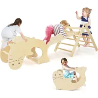 Goplus Kletterdreieck 6 in 1 Bunt/Naturbelassen
