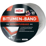MEM Bitumen-Band, Selbstklebendes Dichtungsband, UV-beständige Schutzfolie, Stärke: 1,5 mm, Maße: 10 cm x 10 m, Farbe: Aluminium