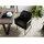 Massivmoebel24 Esszimmerstuhl Iron Label Leder schwarz