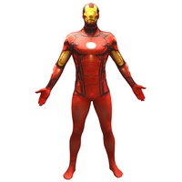 Morphsuits Offizielles Iron Man Basic Kostüm, Marvel Ganzkörperanzug - XXL (186cm-206cm)