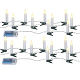 Pearl 2er Set LED-Lichterkette, 10 Kerzen, Timer, Batteriebetrieb, 130 cm