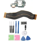 Dock-Anschluss für S22 Ultra SM S908U US-Version, USB-C-Telefon-Ladeanschluss, Flexkabel, Platinen-Ersatz mit Reparatursatz