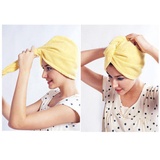 Haare Turban Microfaser Föhn Kopfhörer Handtuch Wrap Magic Towel Dn