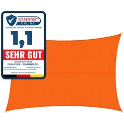 Casa Pura Wasserabweisendes Sonnensegel   Orange