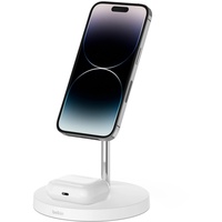 Belkin BoostCharge Pro 2-in-1 Wireless Charger Stand mit MagSafe weiß