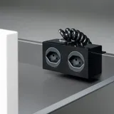 Neoro Möbeldoppelsteckdose mit Klemmbefestigung BT014 12 x 6 cm