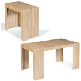 Ausziehbarer Konsolentisch ORLANDO 6 Personen 140 cm Holz in Buchenoptik