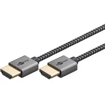 goobay HDMI-Kabel Slim 0,5 m Schwarz