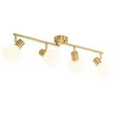 QAZQA - Deckenstrahler Gold mit Opalglas 4-flammig verstellbar - Anouk