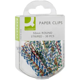 Q-Connect KF02027 Büroklammern 50 mm zebra 30 Stück