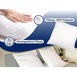 ZOLLNER KopfKissen 80 x 80 cm Weiß