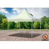 Faltpavillon Faltzelt Pavillon 3x3 FR Beige Gartenzelt Klappzelt Wasserdicht