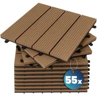 CASARIA WPC Fliesen Klassik Terrakotta 30 x 30 cm 55 St.