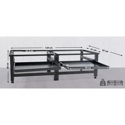 DELUKE® Waschmaschinen Untergestell doppelt DAVID für je 200kg UNIVERSAL Doppeluntergestell Waschmaschinen Unterschrank Waschmaschinen Sockel Schwarz