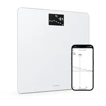Withings Body — WIFI-verbundene Waage mit Gewichts- und BMI-Tracking, digitale Personenwaage mit App-Synchronisierung über Bluetooth oder WIFI, Weiß