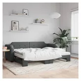 vidaXL Tagesbett 90 x 190 cm Dunkelgrau