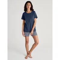 CALIDA Daylight Dreams Kurz-Pyjama Damen, aus 100% Baumwolle, hautfreundlich,