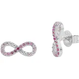 Tom Tailor Ohrstecker Infinity rosa/silber 2100589 4,0 mm