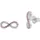 Tom Tailor Ohrstecker Infinity rosa/silber 2100589 4,0 mm